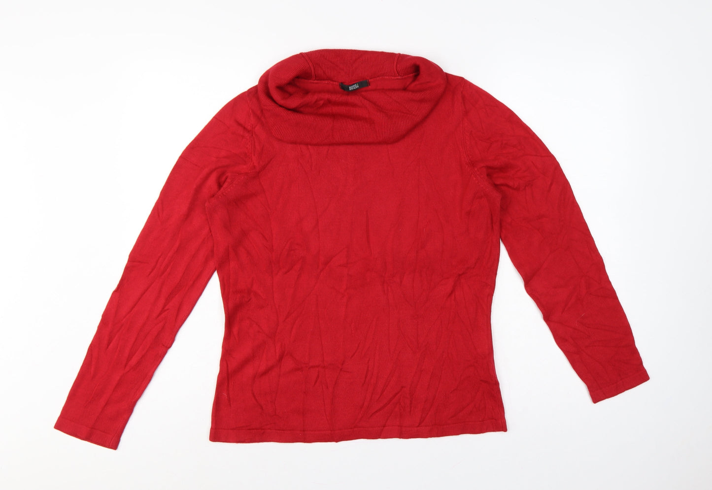 Marks and Spencer Women's Red UK 16 Roll Neck Knit Jumper
