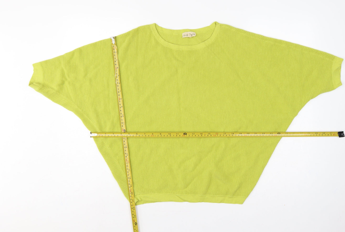 Phase Eight Women’s Yellow Size 12 Cotton Short Sleeve Knit Jumper