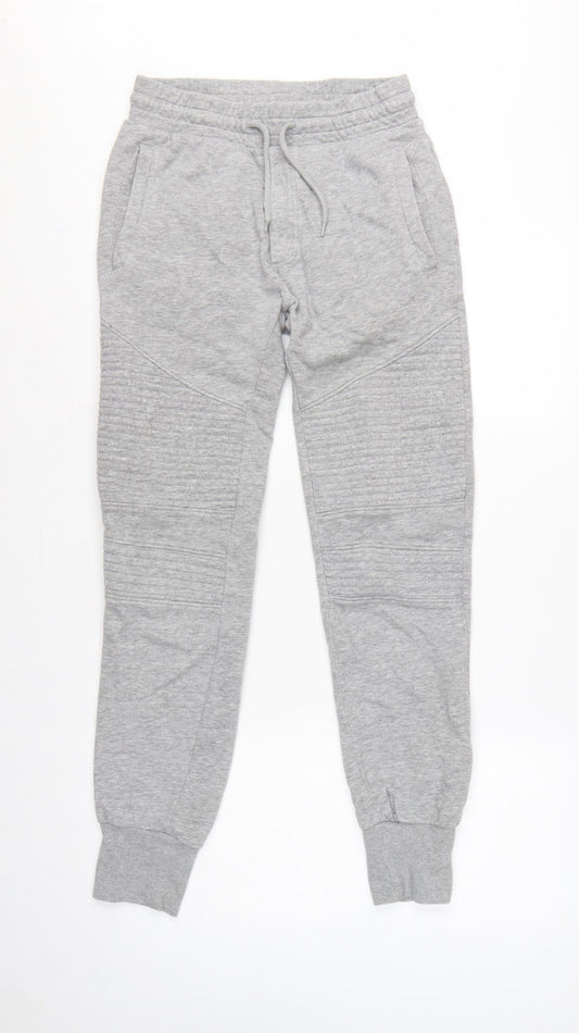 H&M Men Grey XS Slim Tapered Fleece Jogger Sweatpants