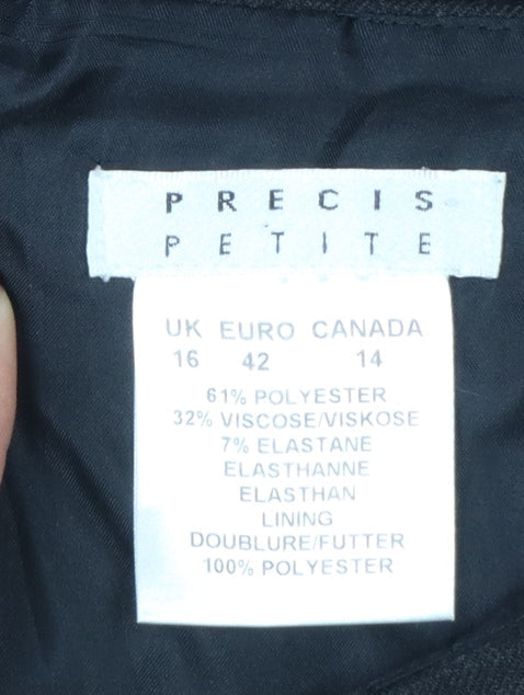 Precis Petite Women Black UK 16 Knee Length Trumpet Workwear Skirt