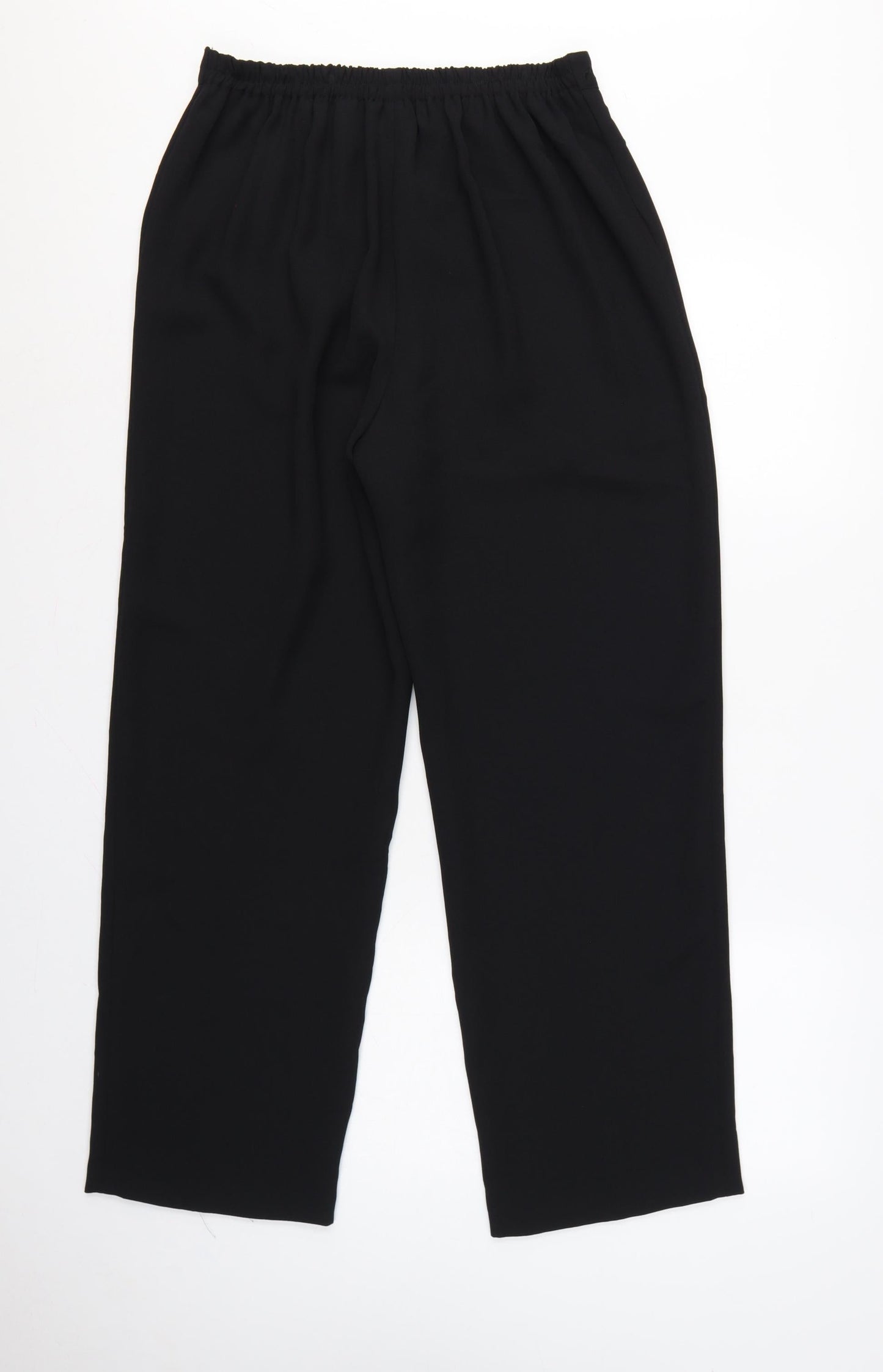 Bonmarche Women’s Black Size 12 Straight Leg Embroidered Waist Trousers