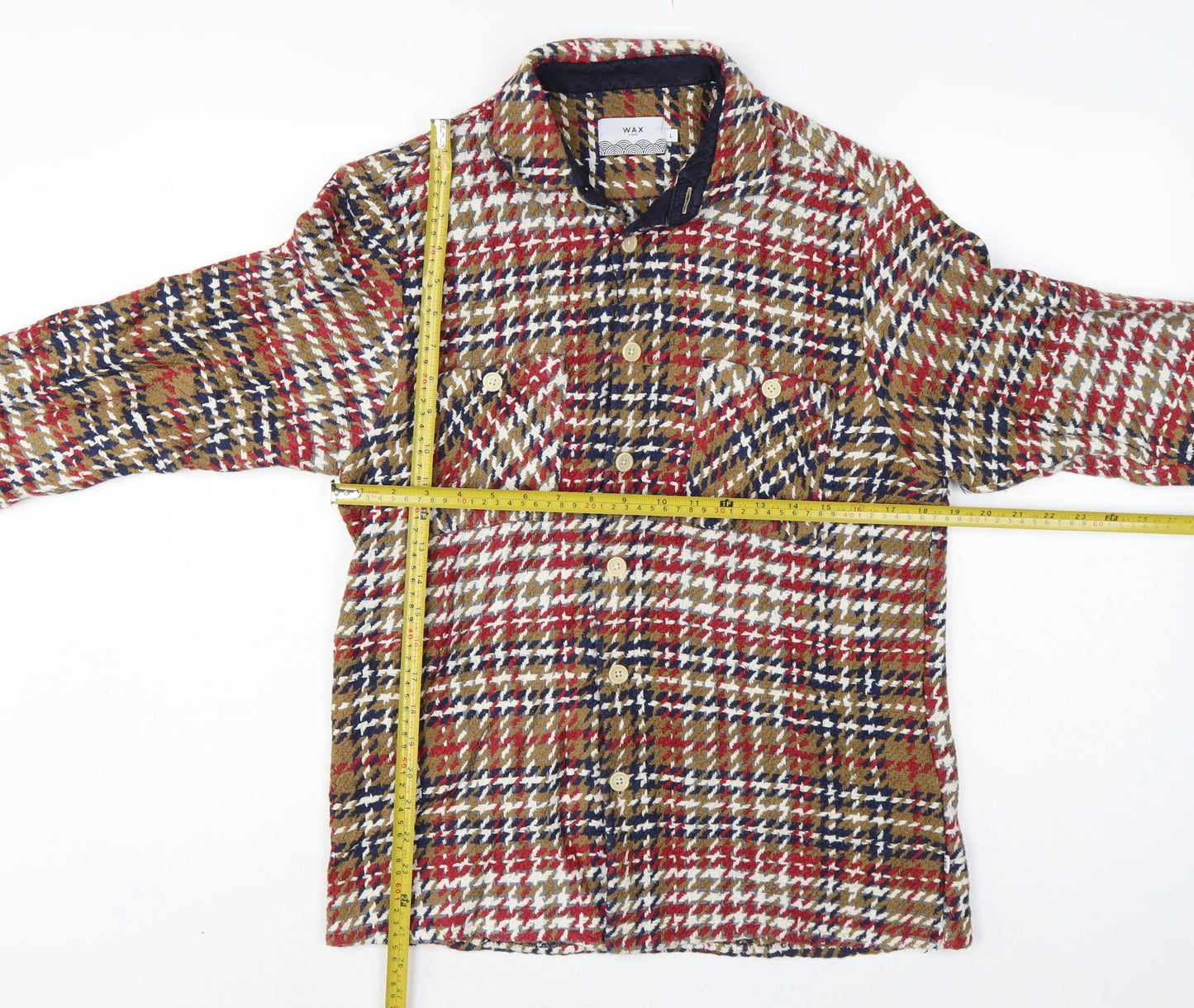 Wax London Men’s Multicoloured L Houndstooth Cotton Anorak Jacket