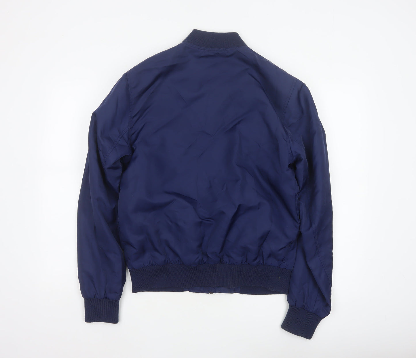 River Island Men's Blue S Padded Bomber Jacket Full Zip