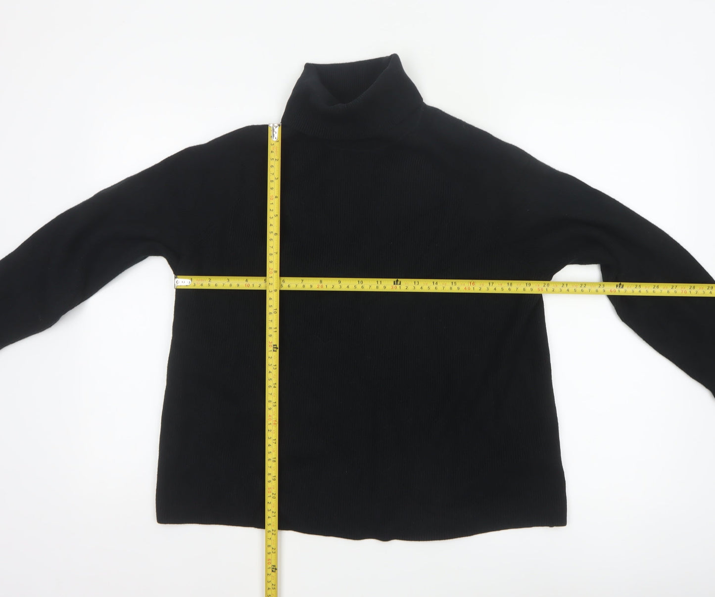 Marks and Spencer Women's Black L Roll Neck Knit Pullover Jumper