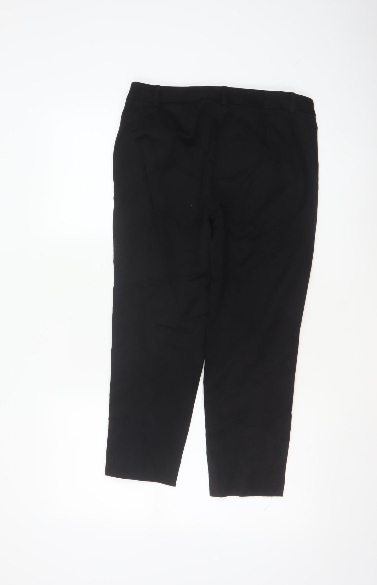 Marks & Spencer Women Black UK 10 Tapered Tailored Work Trousers