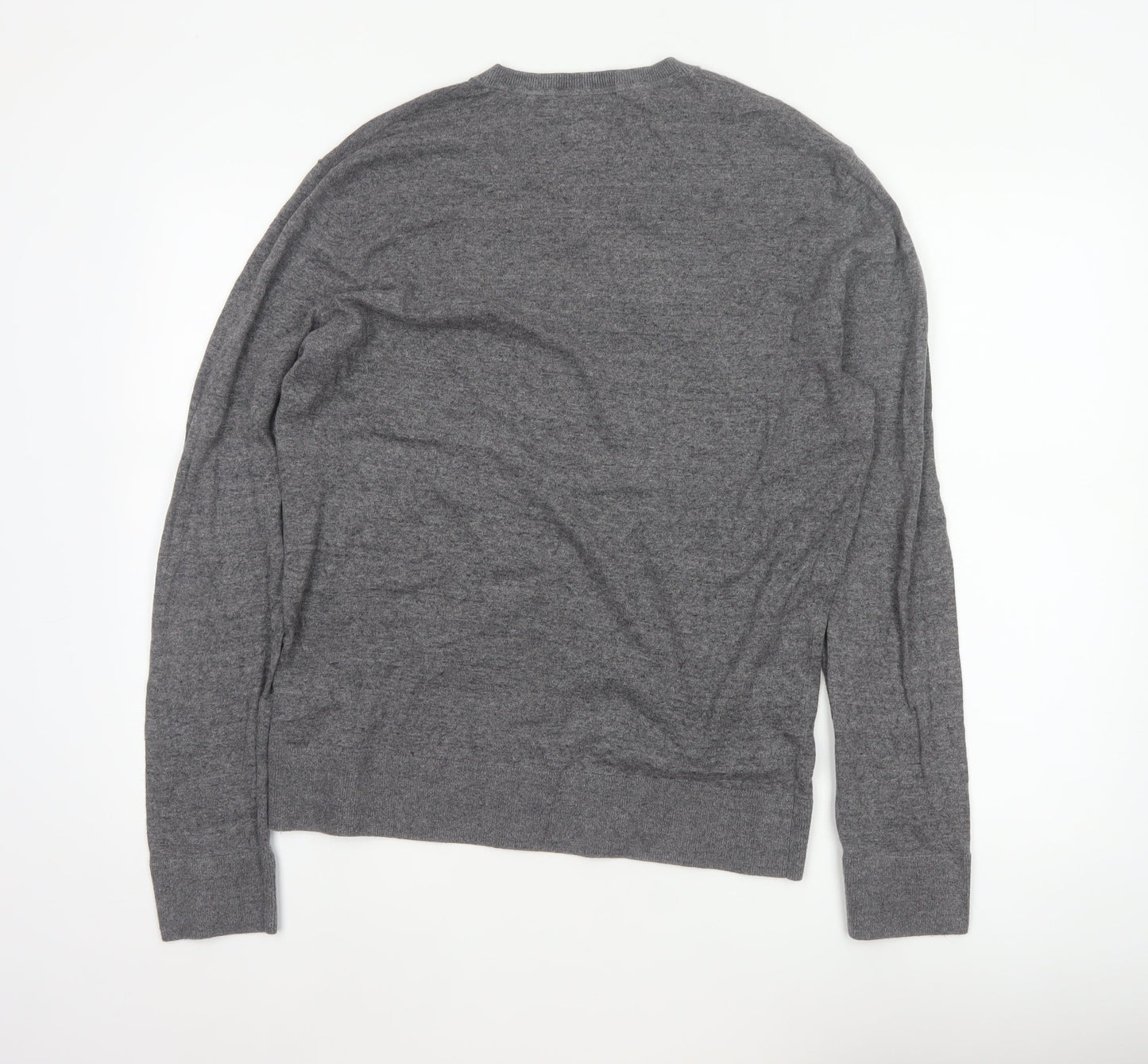 GAP Men’s Grey M Crew Neck Cotton Blend Knit Pullover Jumper