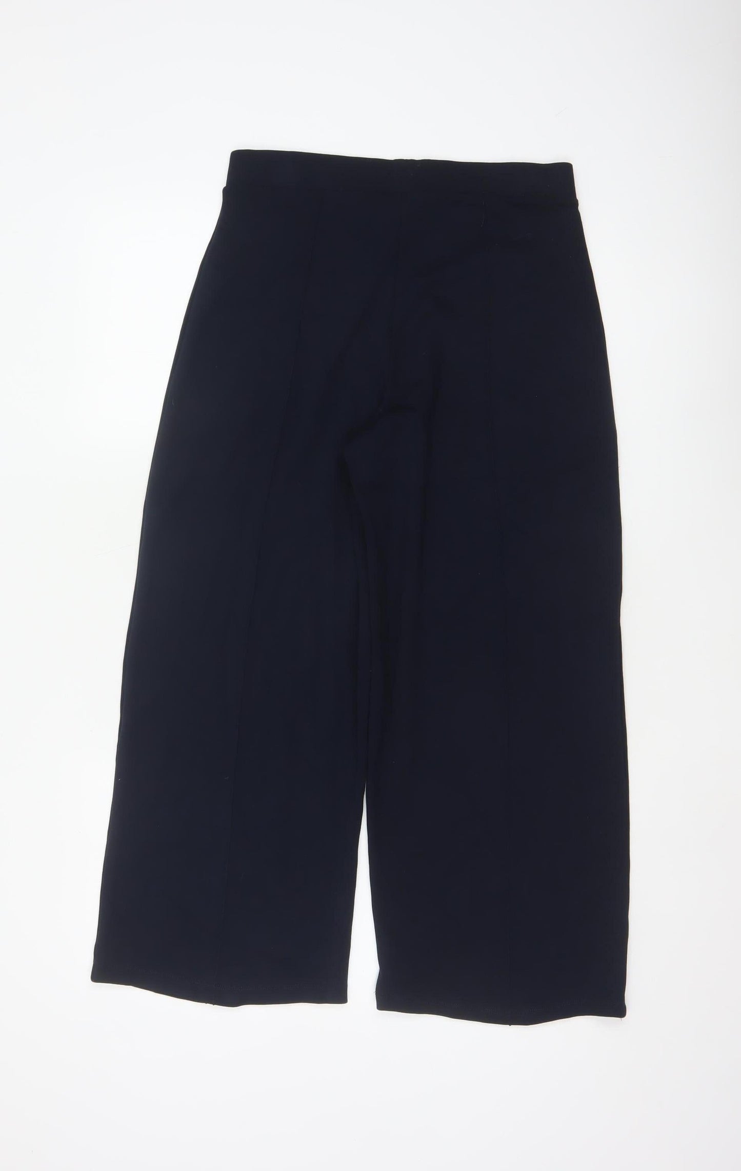 White Label The White Company Women Navy UK 12 High Rise Wide-Leg Trousers