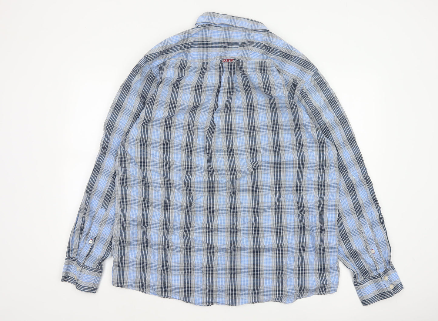 Crew Clothing Co. Men’s Blue Check 2XL Classic Fit Button-Down Shirt