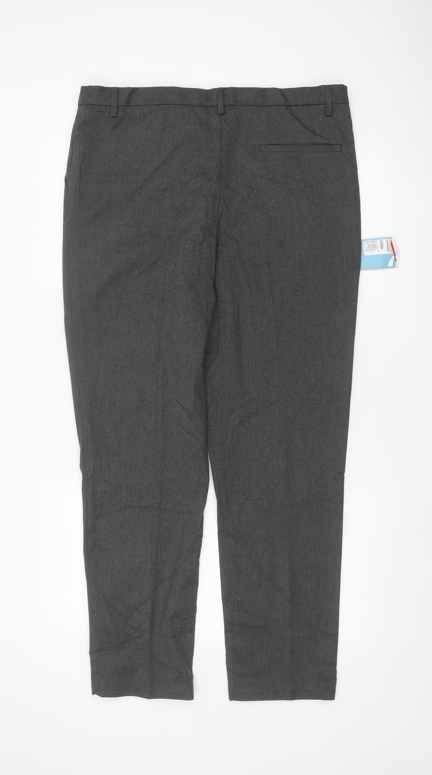 Marks & Spencer Boys Grey 18 Plus Slim Leg School Trousers NWT