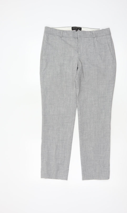 Banana Republic Women Grey UK 6 Petite Ryan Tailored Dress Trousers