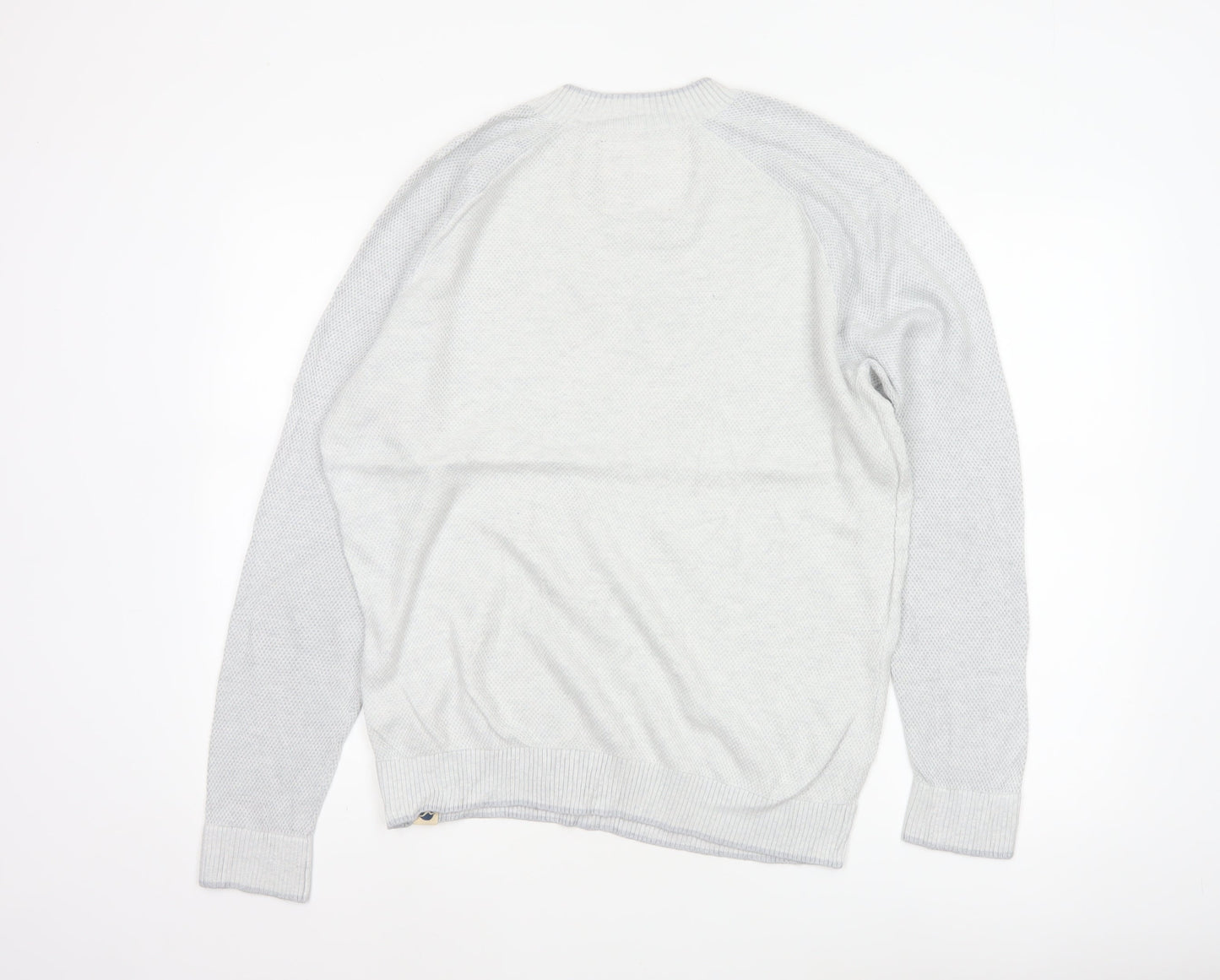 Hollister Men’s Grey L Crew Neck Cotton Blend Knit Pullover Jumper