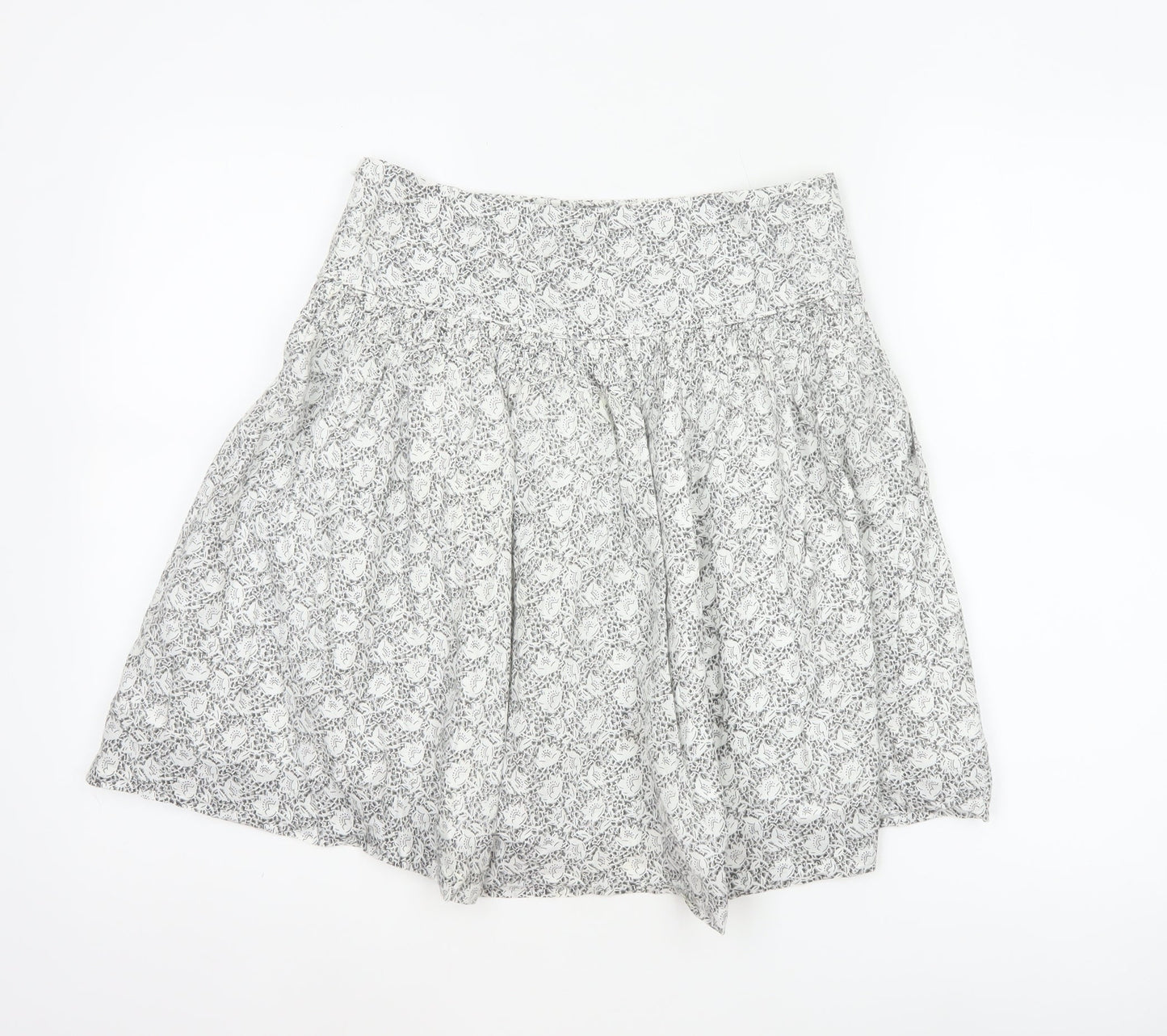 Gap Women’s White Floral A-Line Short Skirt UK 6 Lined