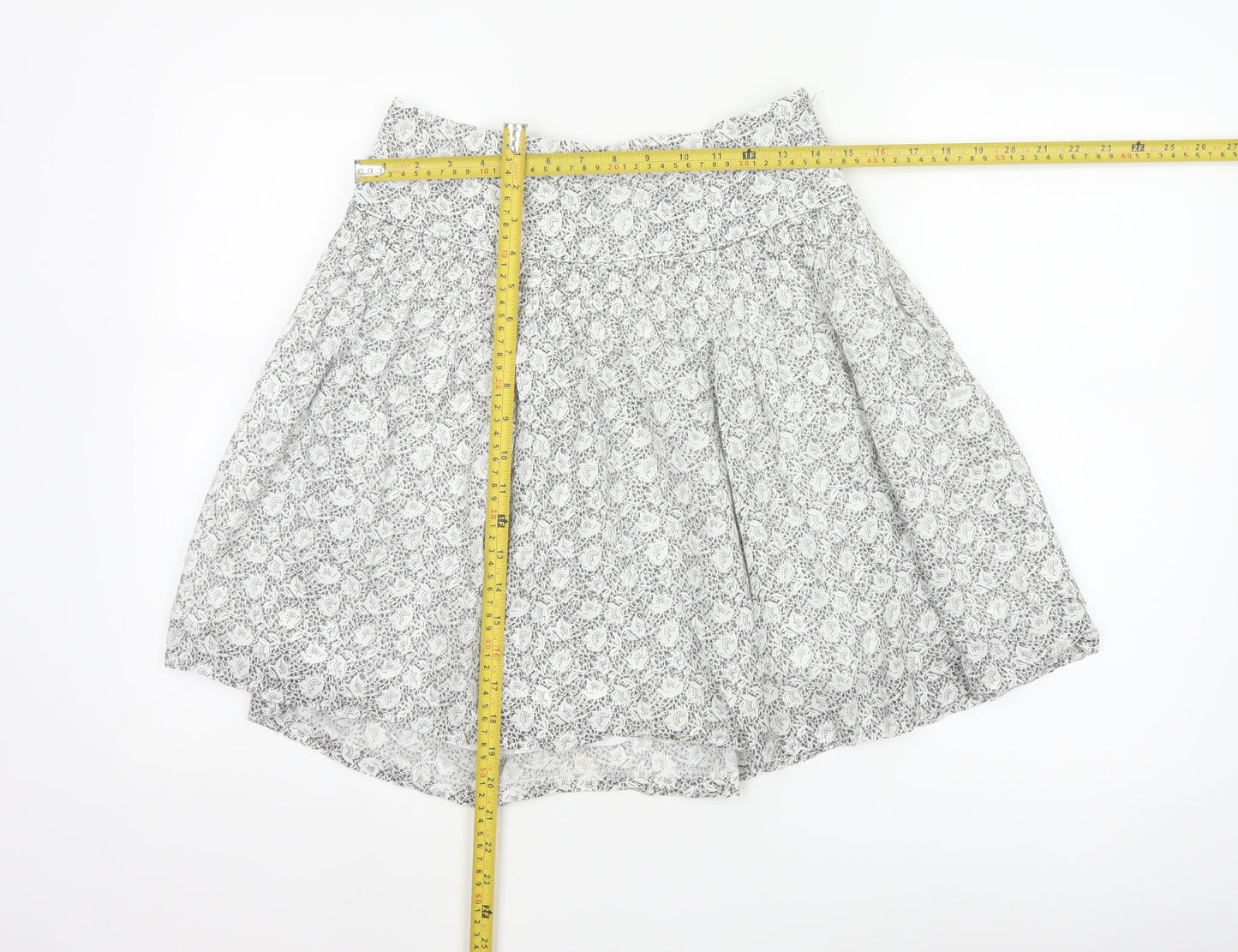 Gap Women’s White Floral A-Line Short Skirt UK 6 Lined