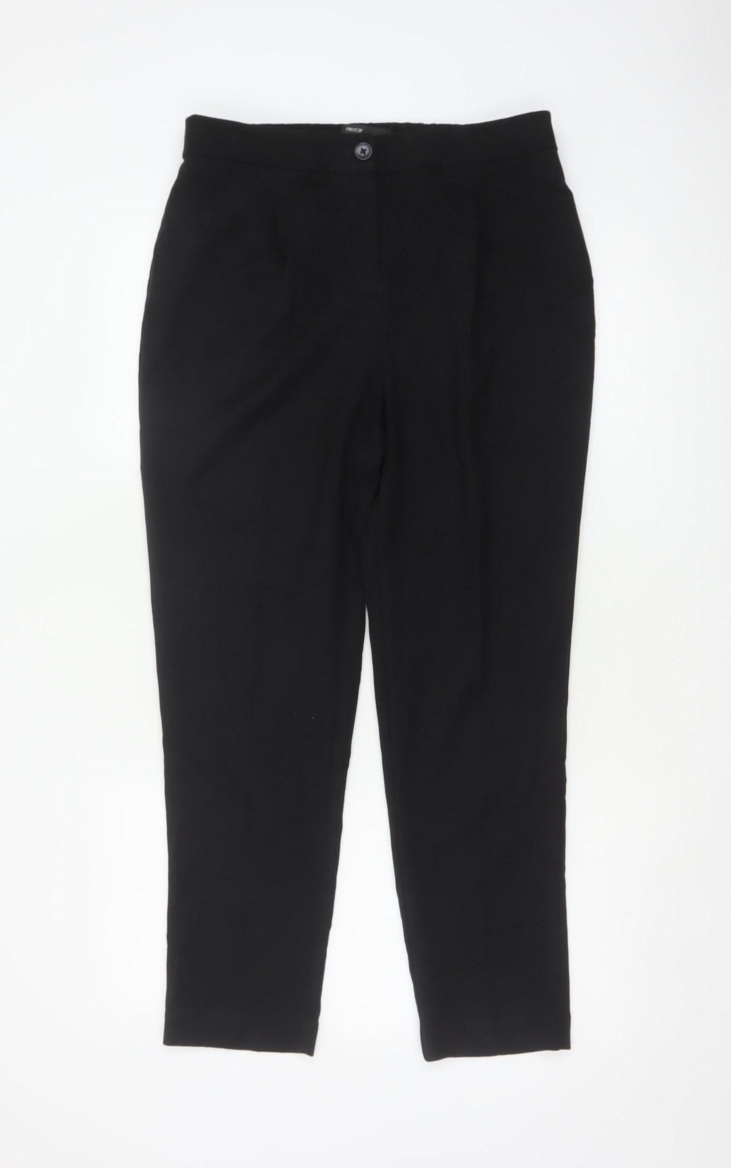 Next Women Black UK 12 Tall Slim Tapered Work Trousers