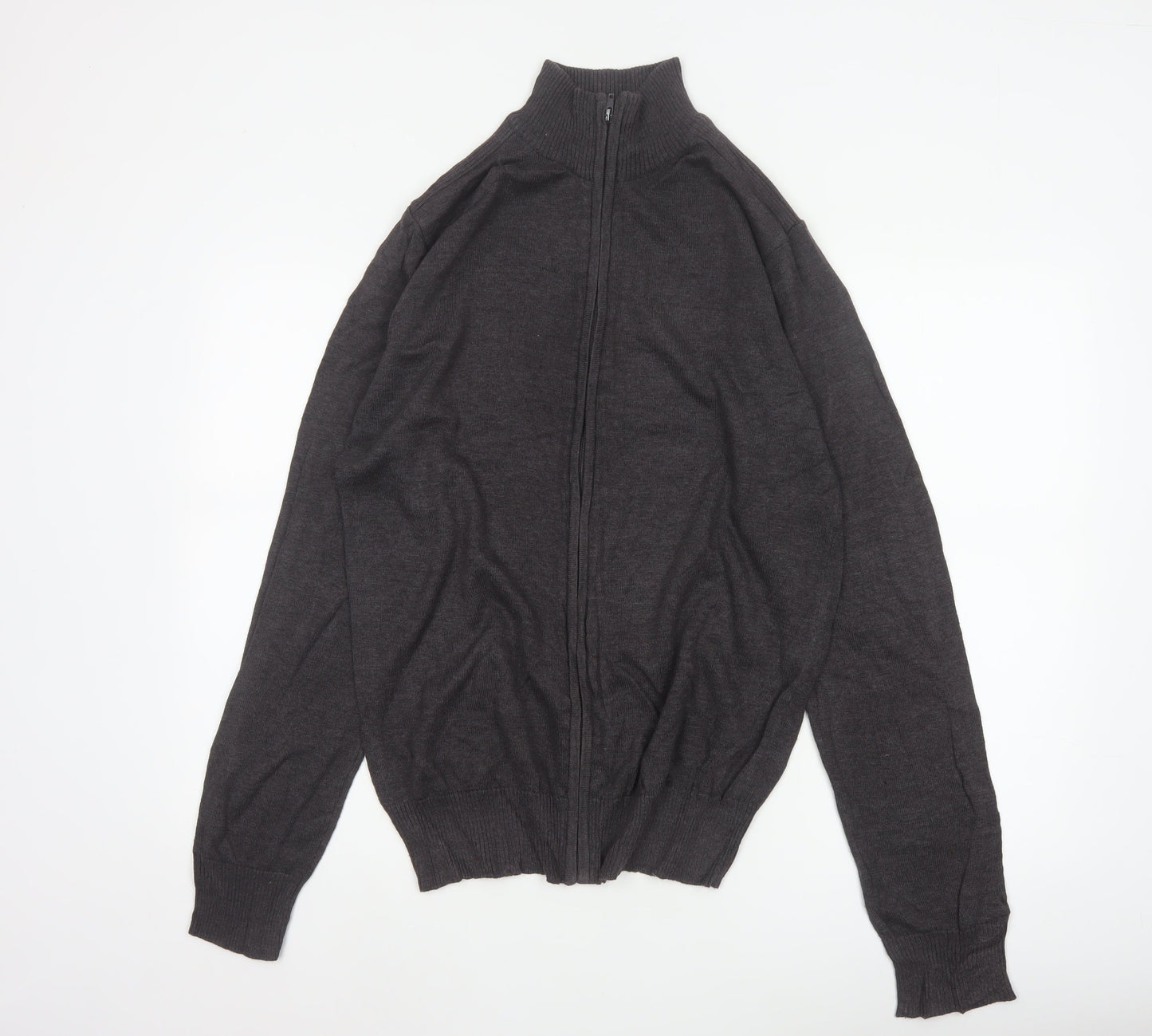 Cincinati Men's Black XL Full Zip Cotton Acrylic Knit Jumper