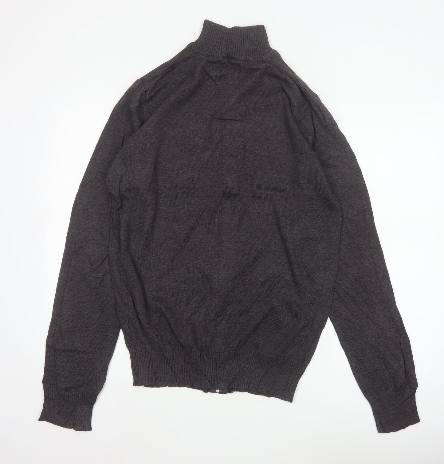 Cincinati Men's Black XL Full Zip Cotton Acrylic Knit Jumper