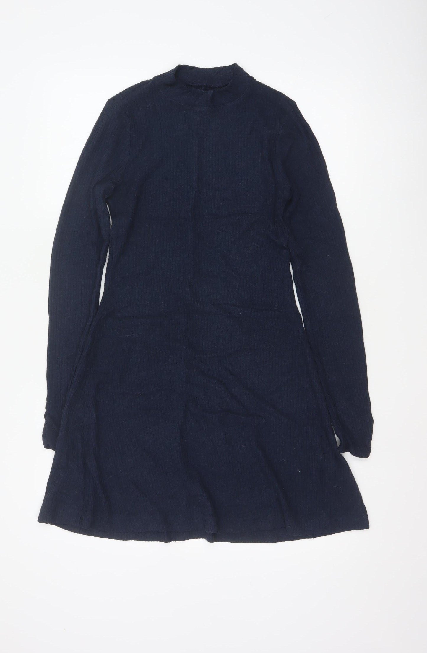 Hollister Women’s Navy S Fit & Flare Mock Neck Knit Jumper Dress