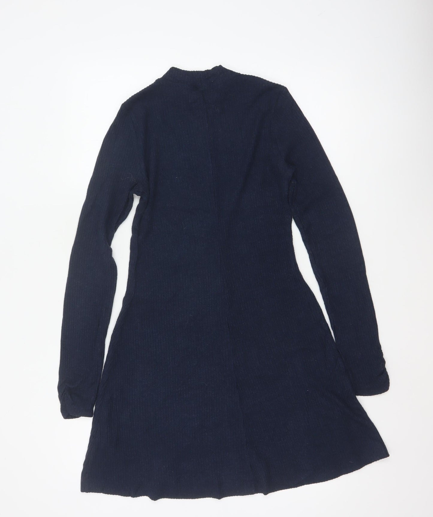 Hollister Women’s Navy S Fit & Flare Mock Neck Knit Jumper Dress
