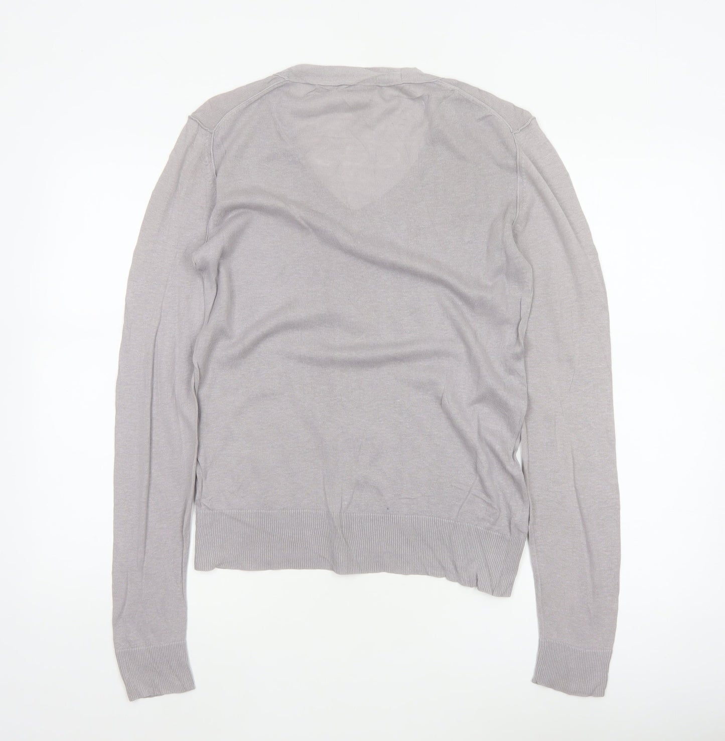 GAP Women’s Grey Linen Cotton V-Neck Pullover Jumper Size S