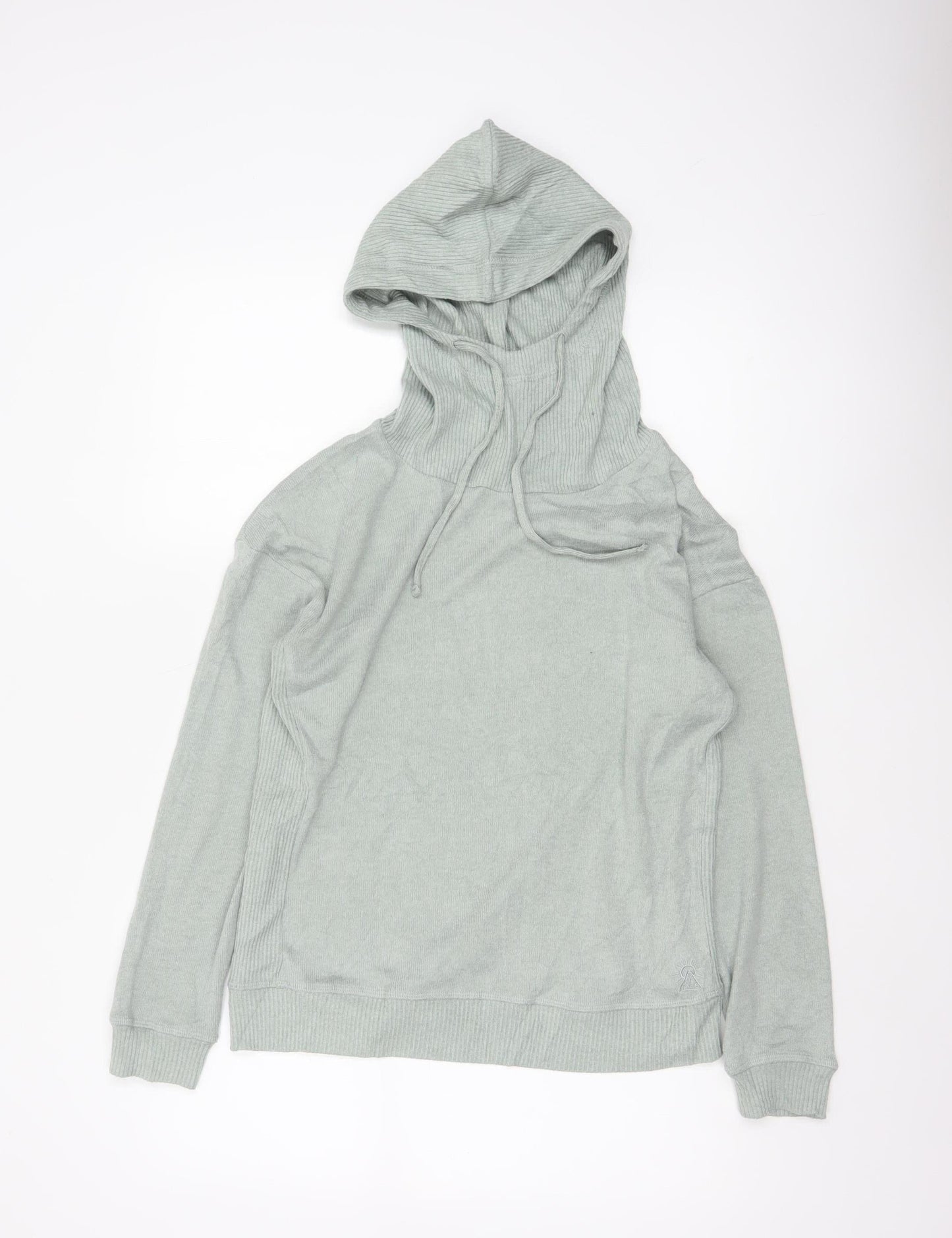 Fat Face Women’s Green UK 8 Hooded Rib Knit Pullover Jumper