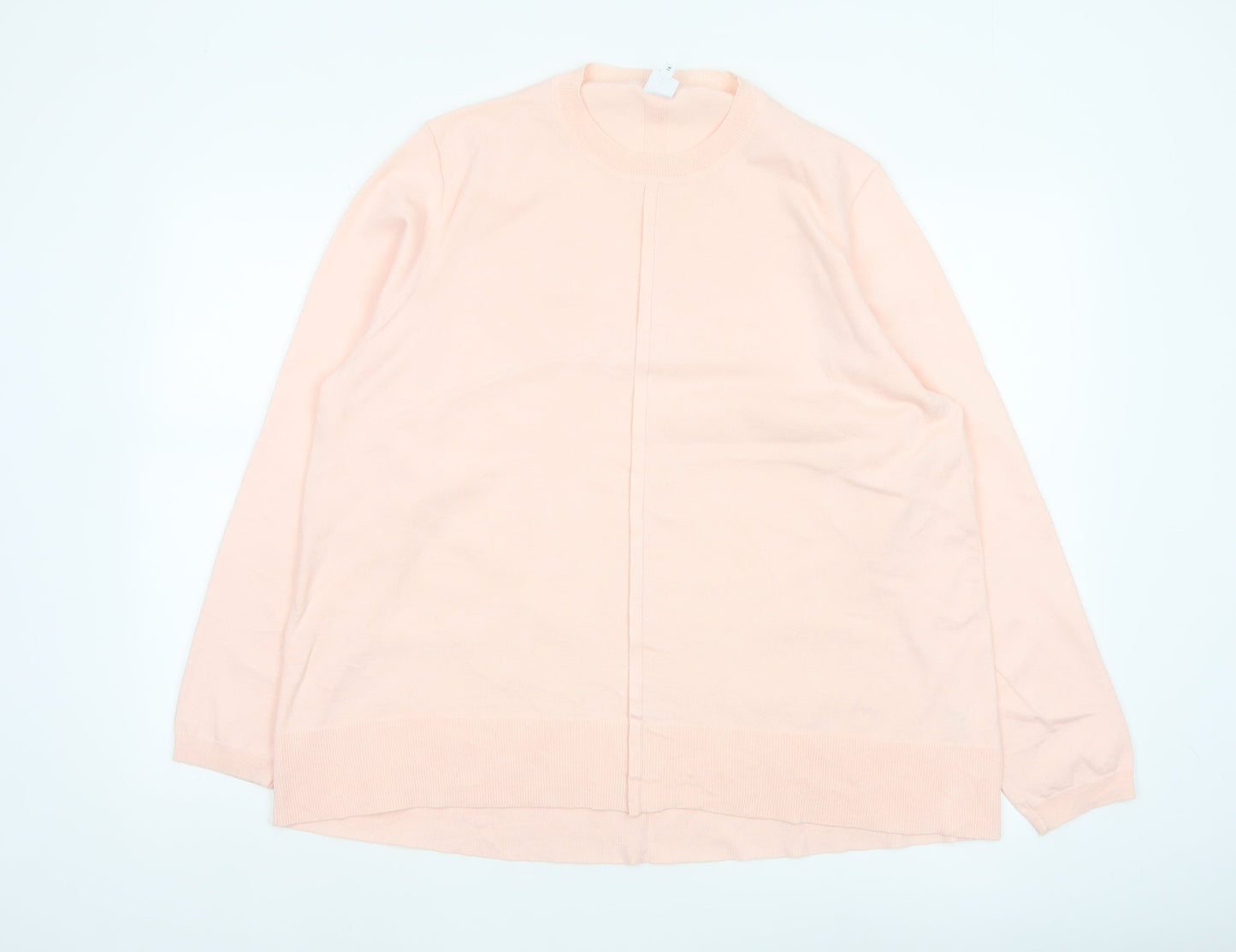 John Lewis Women’s Pink Size 16 Crew Neck Long Sleeve Knit Jumper