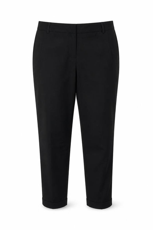 Zara Basic Women Black UK 12 Slim Tapered Smart Trousers Pockets