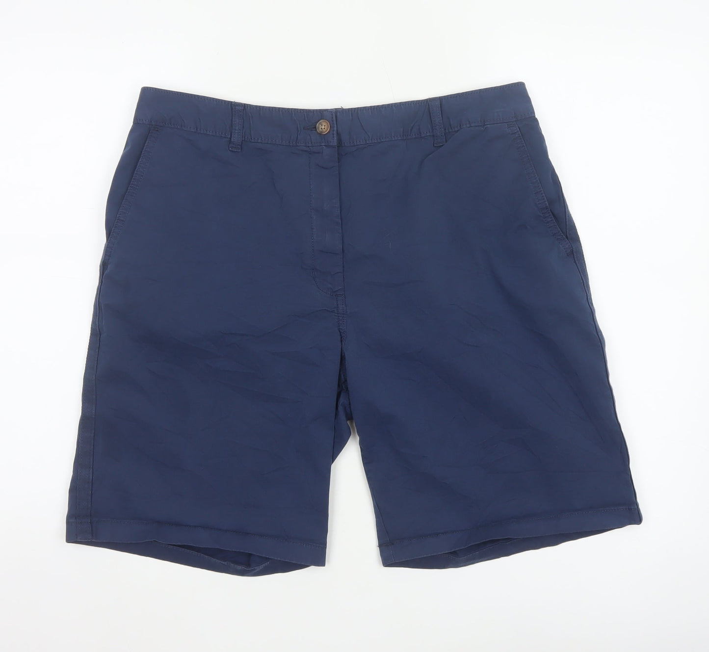 Marks & Spencer Women’s Blue UK 16 Chino Bermuda Cotton Stretch Shorts