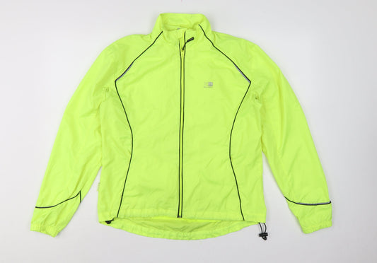 Karrimor Women’s Yellow UK 14 Running Windbreaker Reflective Full Zip