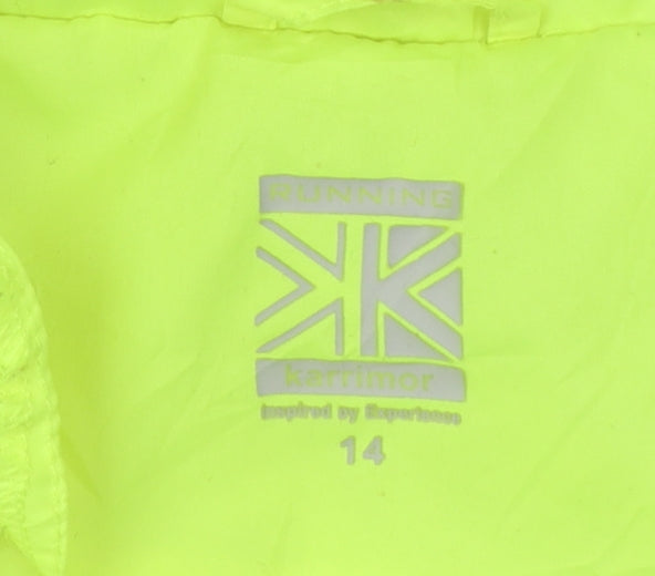 Karrimor Women’s Yellow UK 14 Running Windbreaker Reflective Full Zip