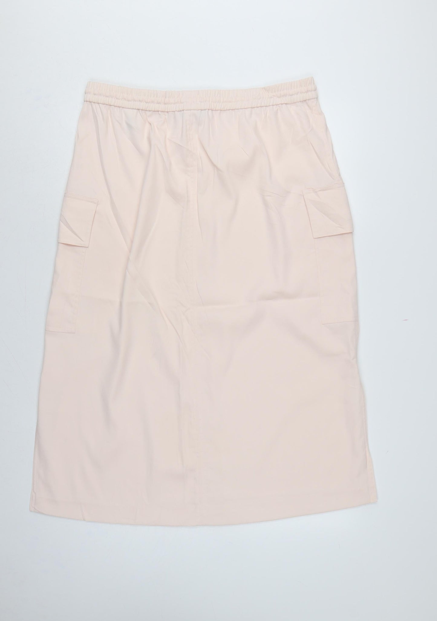 Marks and Spencer Women Pink UK 10 Cargo Midi Skirt Pockets