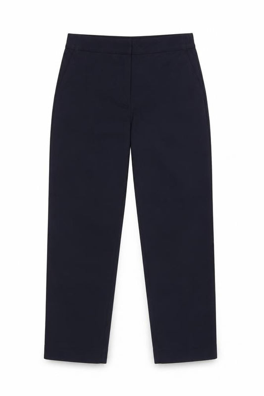 Marks and Spencer Women Blue UK 8 High Rise Tapered Trousers