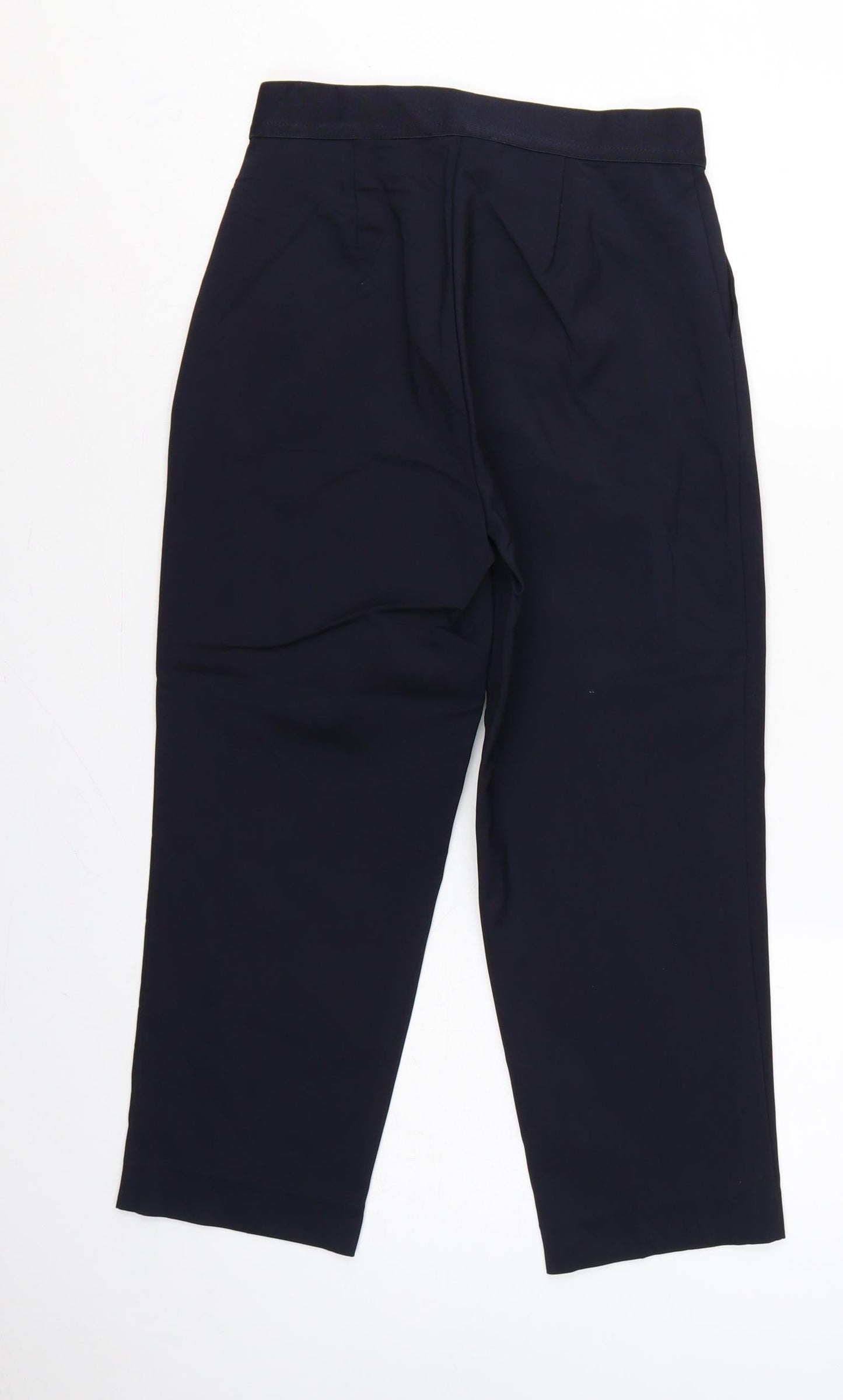 Marks and Spencer Women Blue UK 8 High Rise Tapered Trousers