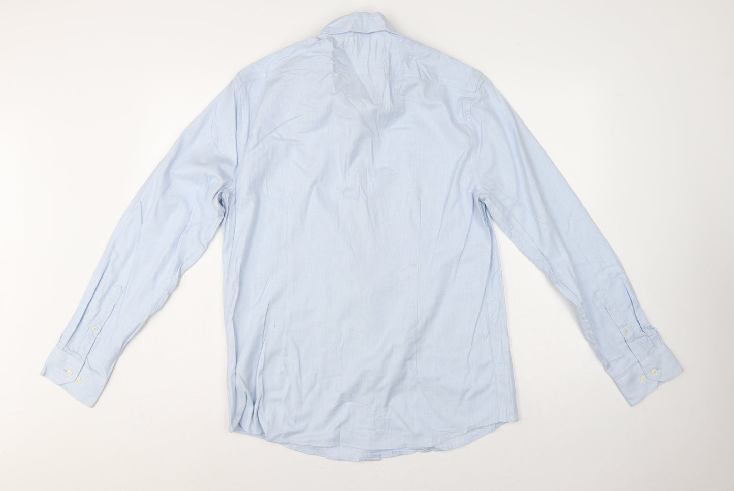 Marks & Spencer Men’s Blue L Slim Fit Stretch Button-Down Shirt