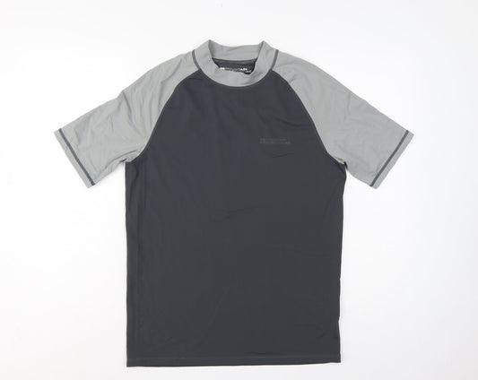 Mountain Warehouse Men’s Black Grey M Athletic Rash Guard T-Shirt