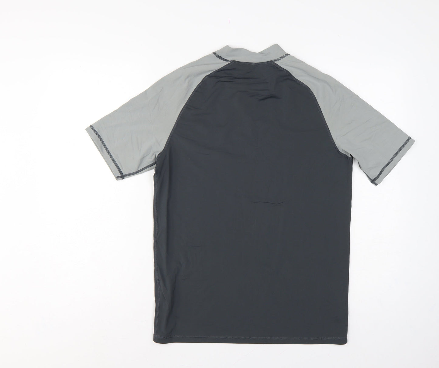 Mountain Warehouse Men’s Black Grey M Athletic Rash Guard T-Shirt
