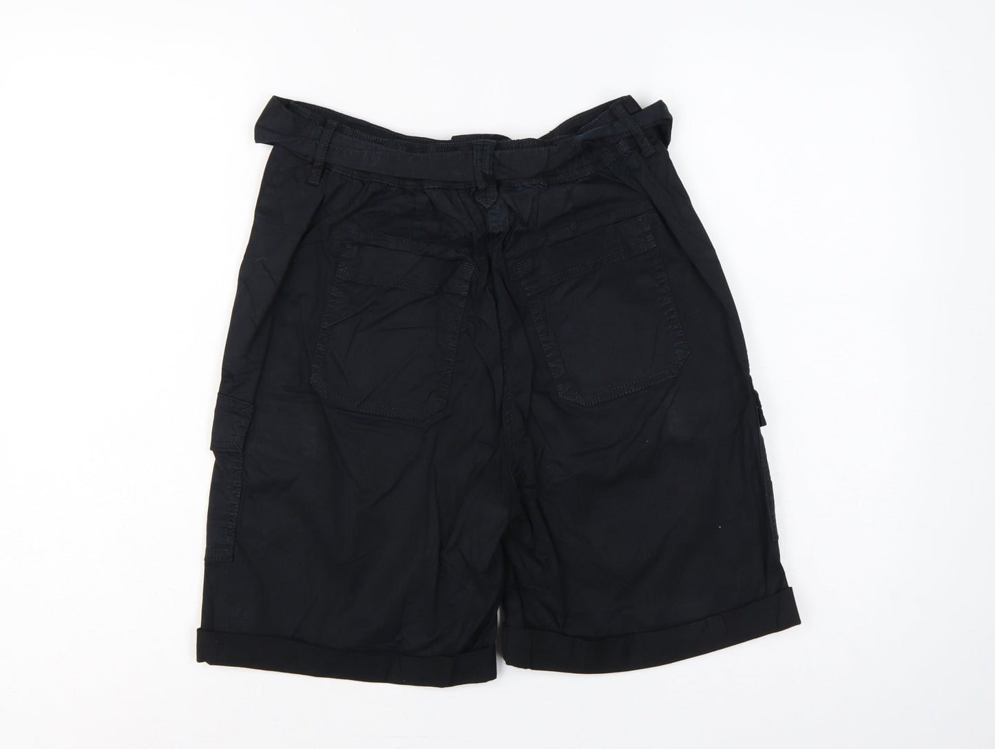 Marks and Spencer Women’s Black Size 8 Cargo Belted Shorts