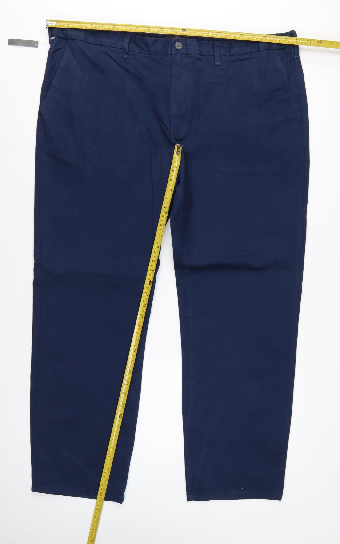 Marks and Spencer Men Blue 44 Chino Trousers 44W 31L Stretch