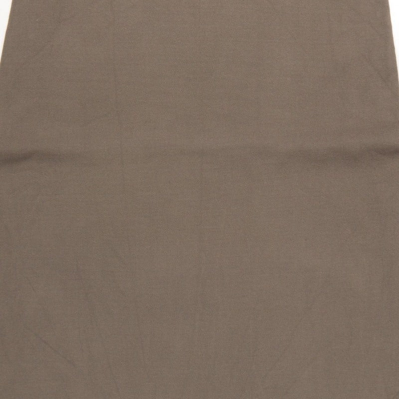 Zara Women Brown M Long Sleeveless Knit Tank Dress Crew Neck