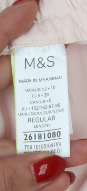 Marks & Spencer Women Pink UK 10 Cargo Long Skirt Pockets