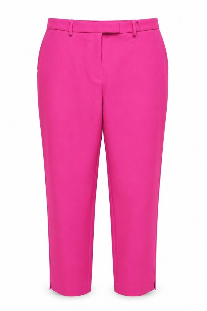 M&S Women Pink UK 16 Long Tailored Tapered Dress Trousers