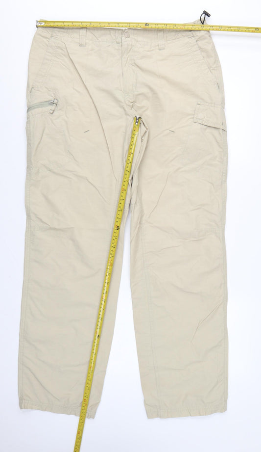 Columbia Men’s Beige Cargo Trousers 38in Waist 34in Leg Straight
