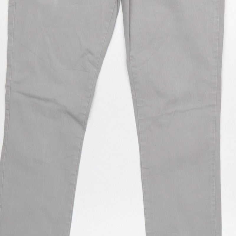 Additional view of Topman Men’s Grey W30 L34 Slim Skinny Chino Jeans Zip Fly