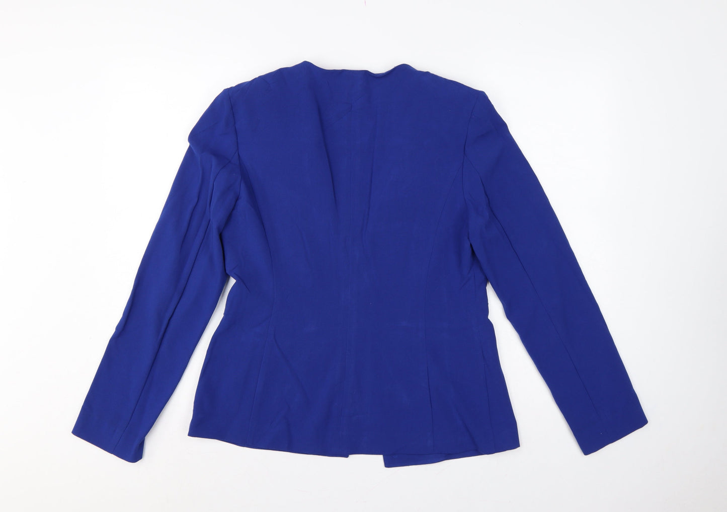 Marks & Spencer Women Blue UK 12 Tailored Shawl Lapel Blazer