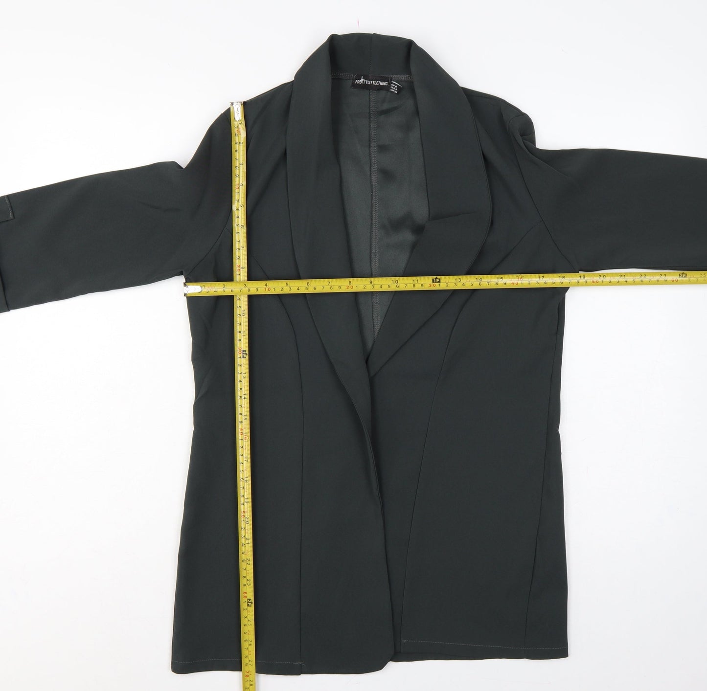 PrettyLittleThing Women’s Black UK 8 Longline Tuxedo Blazer Jacket