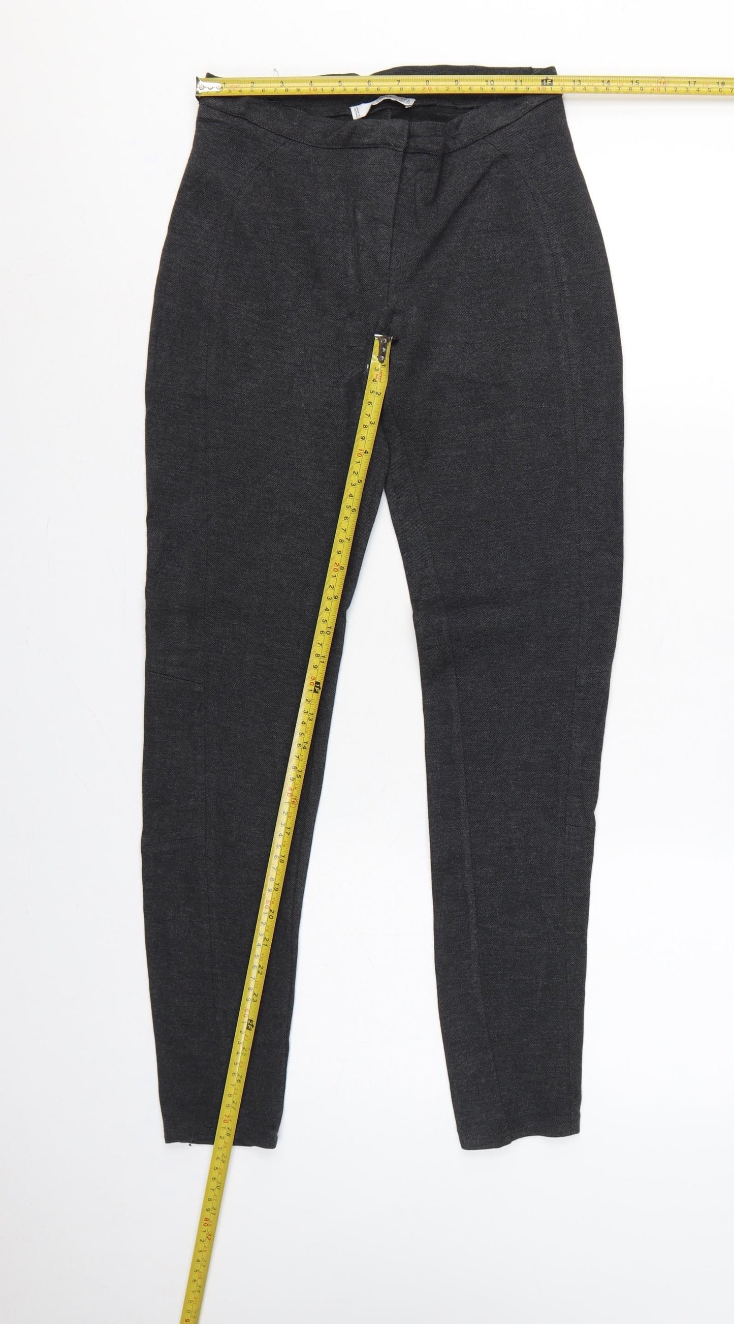 Mango Women Grey S Tapered High Rise Tailored Dress Trousers