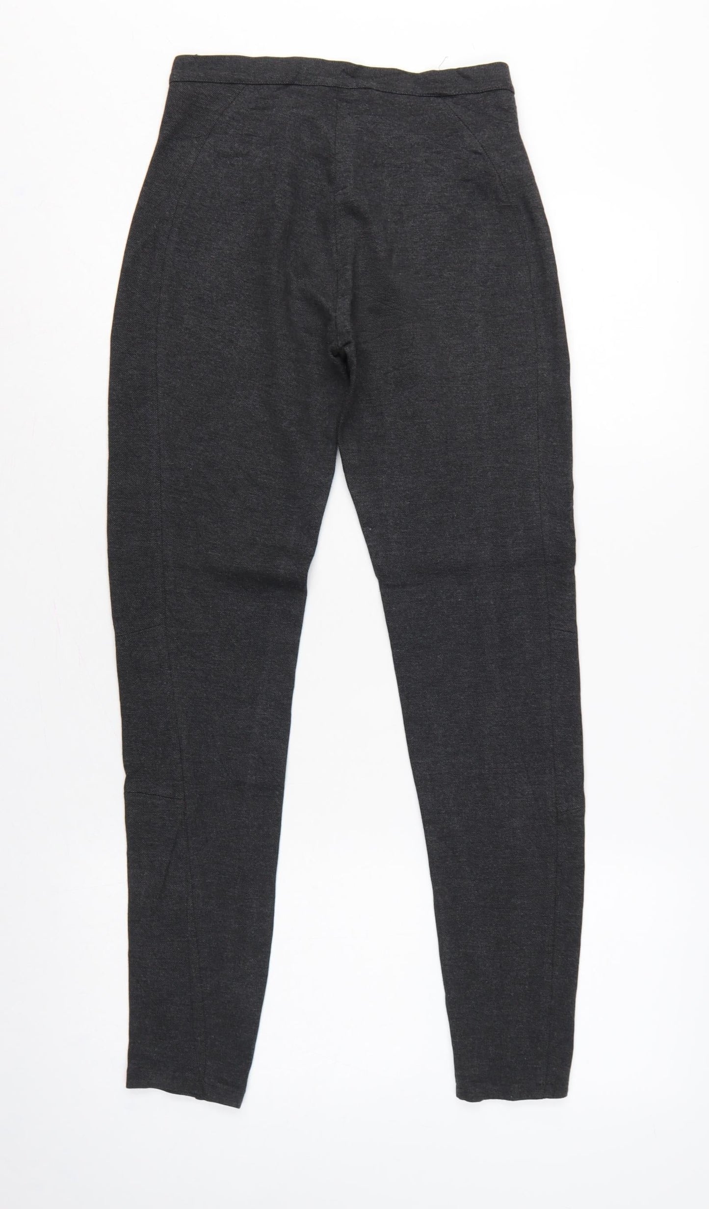 Mango Women Grey S Tapered High Rise Tailored Dress Trousers