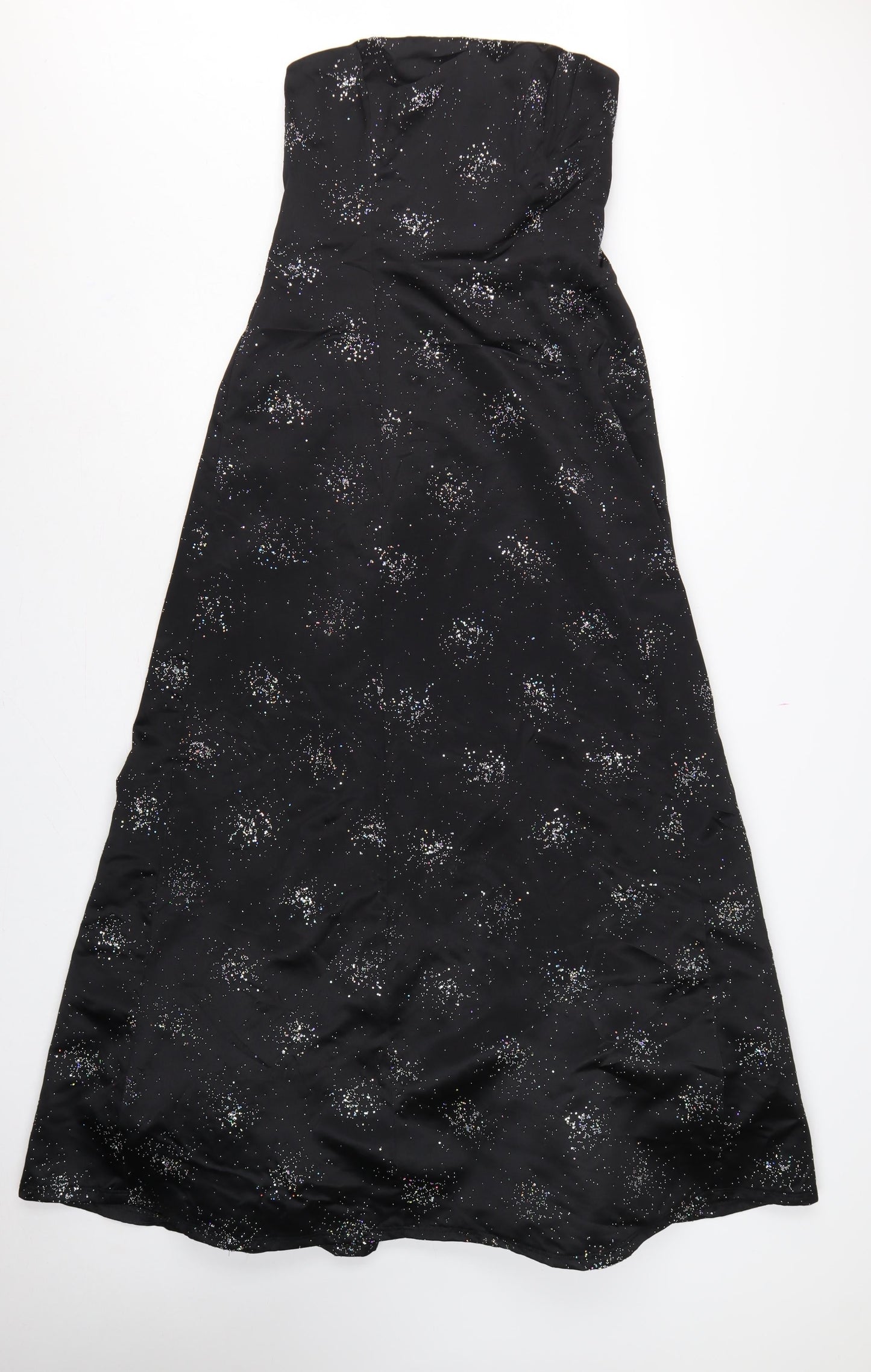 Morgan & Co Teens Black Size 12 Strapless Maxi Glitter Prom Dress