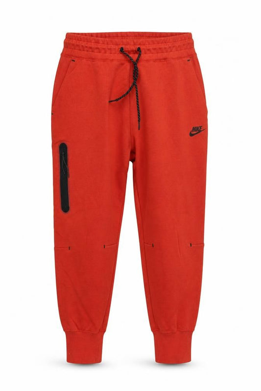 Nike Women’s Orange L Short Tech Fleece Jogger Sweatpants Zip Pocket