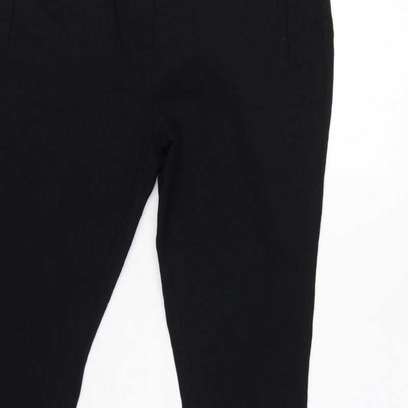 Dorothy Perkins Women Black UK 14 Slim Tapered Tailored Work Trousers