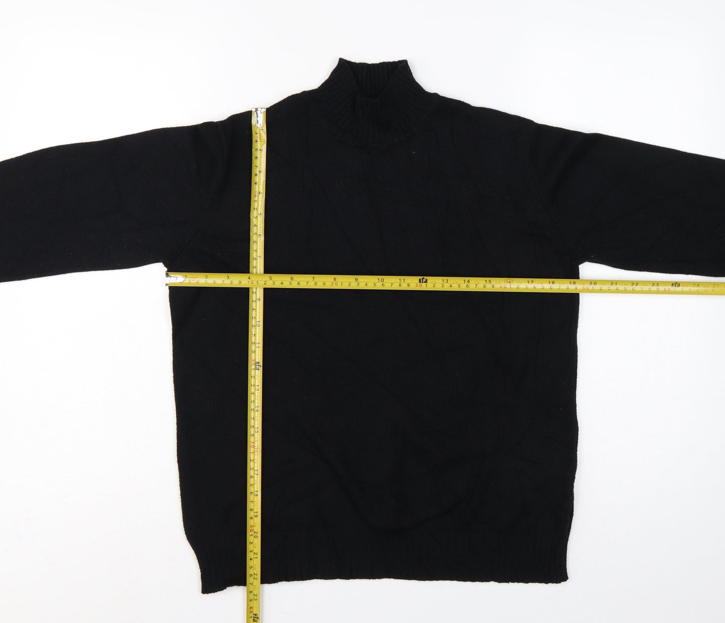 VILA Women Black L Turtleneck Long Sleeve Knit Jumper Pullover